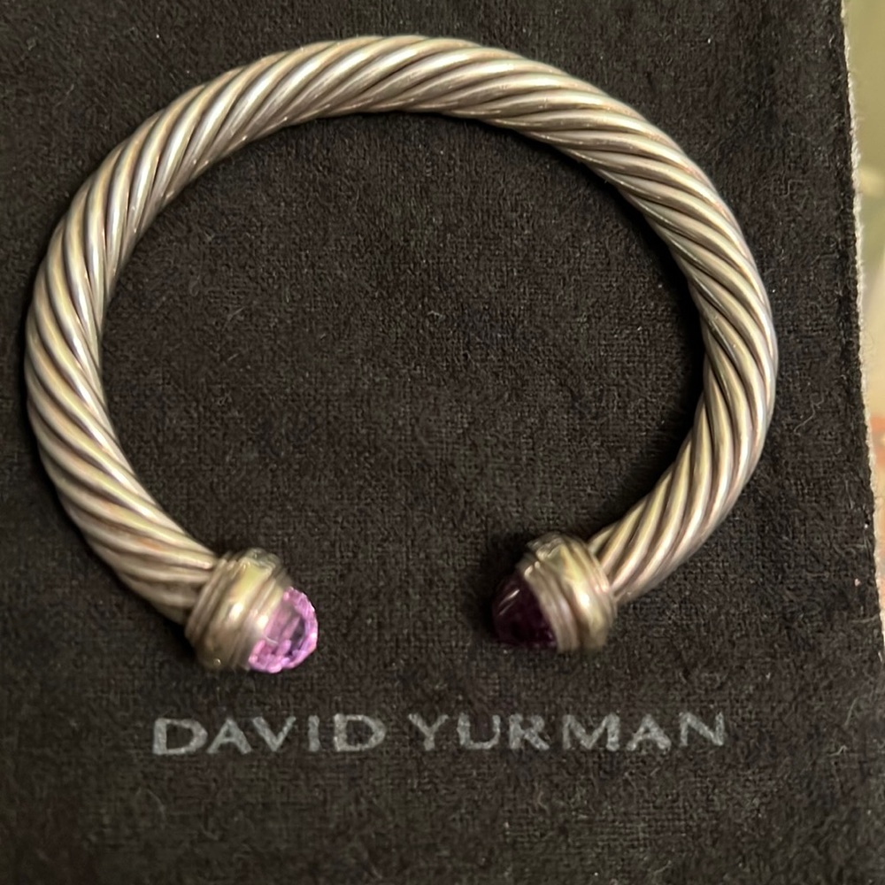 David Yurman sterling renaissance amethyst cuff